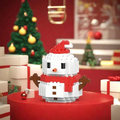 Building Block Set Christmas Mini Figures, 1052 Pieces Across 6 Boxes with Santa, Elf, Reindeer, Snowman and Tree Models