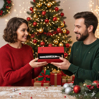 JOBON Pen-Style Torch Lighter with Angled Nozzle, Slim Metal Body and Included Gift Box Presentation