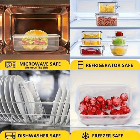 Meal Prep Box Food Storage Organizer with Stackable Microwave- and Freezer-Safe Plastic Containers