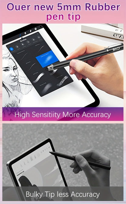 Capacitive Stylus Pen 6 Pack 2-in-1 Universal Touch Screen Stylus with 30 Replaceable Soft Rubber Tips No Battery Required Compatible with iPad iPhone Samsung Galaxy Android Tablets Phones Multicolor Set