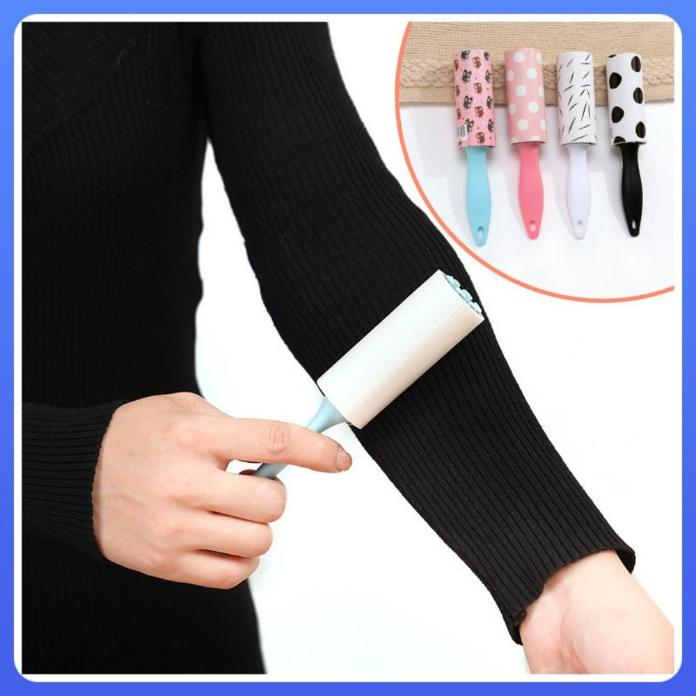 12-Piece Mini Portable Lint Roller Set with Patterned Covers for Clothing, Bags, Furniture and Travel