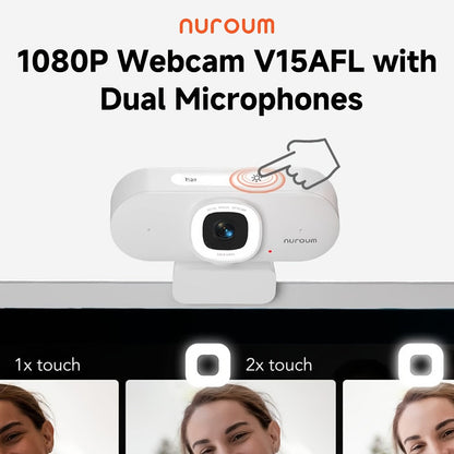 4K Webcam AI Auto Framing True Autofocus with Dual Noise Canceling Mics & 90° FOV – NUROUM V11/V15/V32 Plug and Play USB Camera for Zoom Meetings, Gaming & Home Office, 1080P/2K/4K