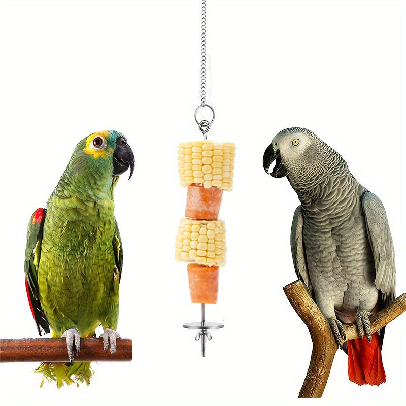 Chicken Feeder Skewer Stainless Steel Hanging Fruit Veggie Double Nut