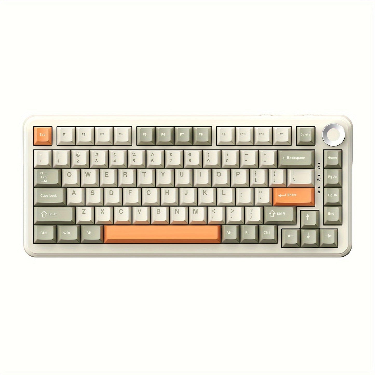 Hot Swap Gasket Mechanical Keyboard AJAZZ AK820 75% – Wireless 2.4GHz & Wired, Volume Knob, South-Facing RGB, Poron Foam, PBT Keycaps, Programmable, 11 Switch & Color Options for PC & Mac
