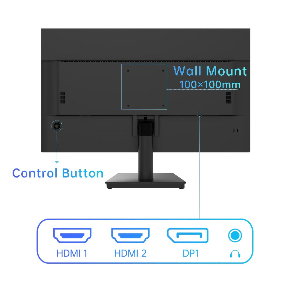27-Inch QHD 100Hz Computer Monitor 2560x1440 IPS Display, AMD FreeSync, Ultra-Thin Bezel, HDMI DisplayPort, Flicker-Free Low Blue Light, for Gaming Work Home Office Desktop PC