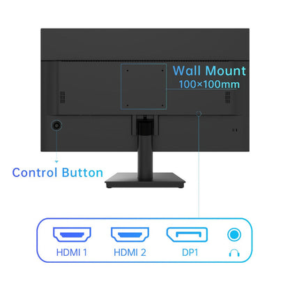27-Inch QHD 100Hz Computer Monitor 2560x1440 IPS Display, AMD FreeSync, Ultra-Thin Bezel, HDMI DisplayPort, Flicker-Free Low Blue Light, for Gaming Work Home Office Desktop PC