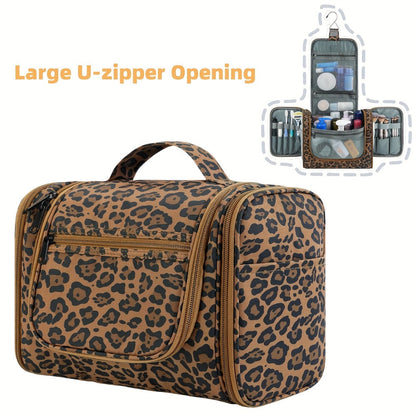 Toiletry Bag Hanging Multi-Pocket Shower Organizer with Metal Hook, Carry Handle and Seven Print Options