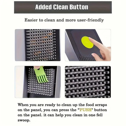 Vegetable Chopper 16-in-1 with 8 Blades and Container - Professional Onion Chopper, Multi-Function Food Slicer Dicer for Kitchen, Carrot Garlic Veggie Cutter with Storage Box