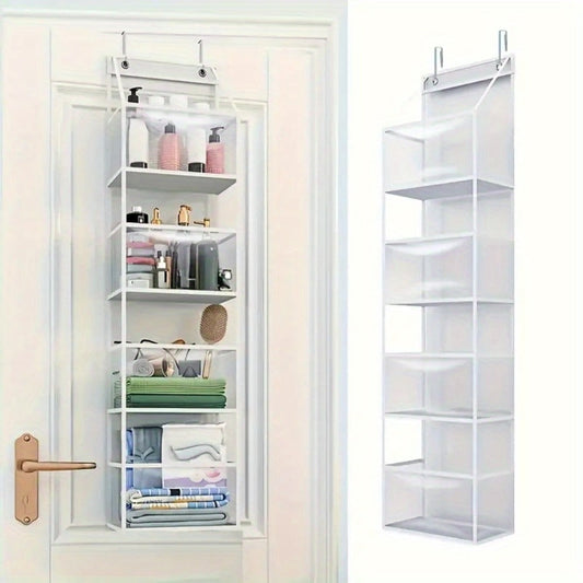 Hanging Storage Organizer 4 or 6-Layer Foldable Non-Woven Bag in Gray or Neutral Color Options