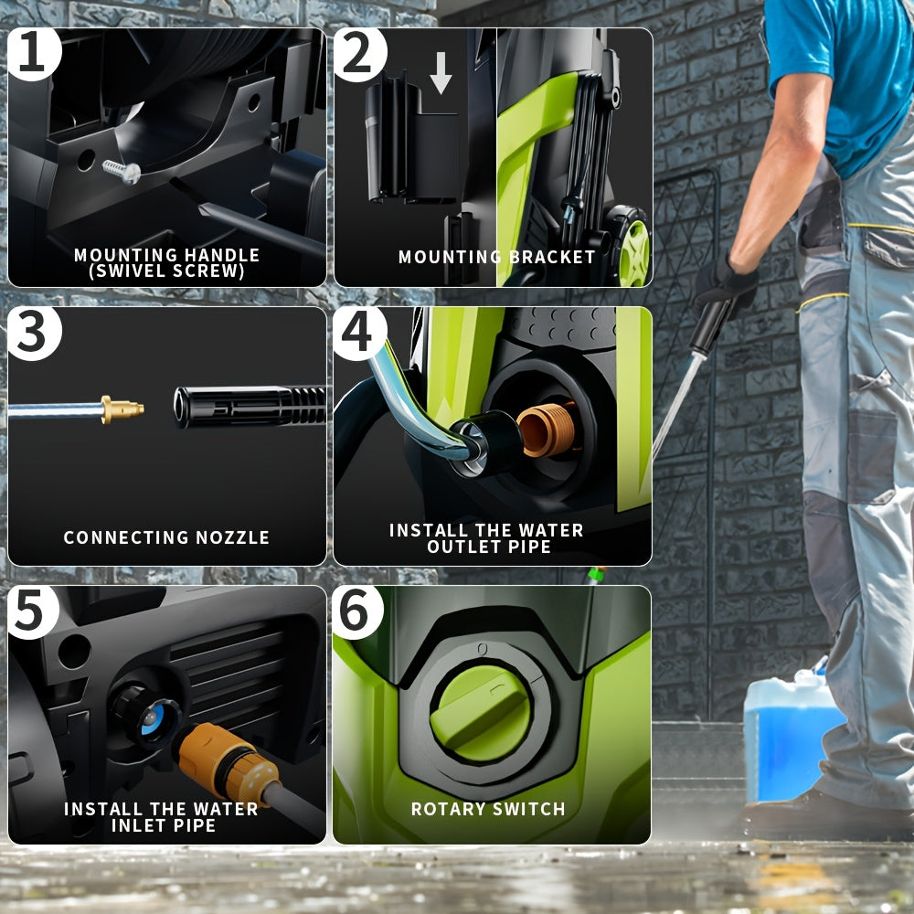 Electric Pressure Washer High PSI | Car Patio Fence Home Foam Cannon