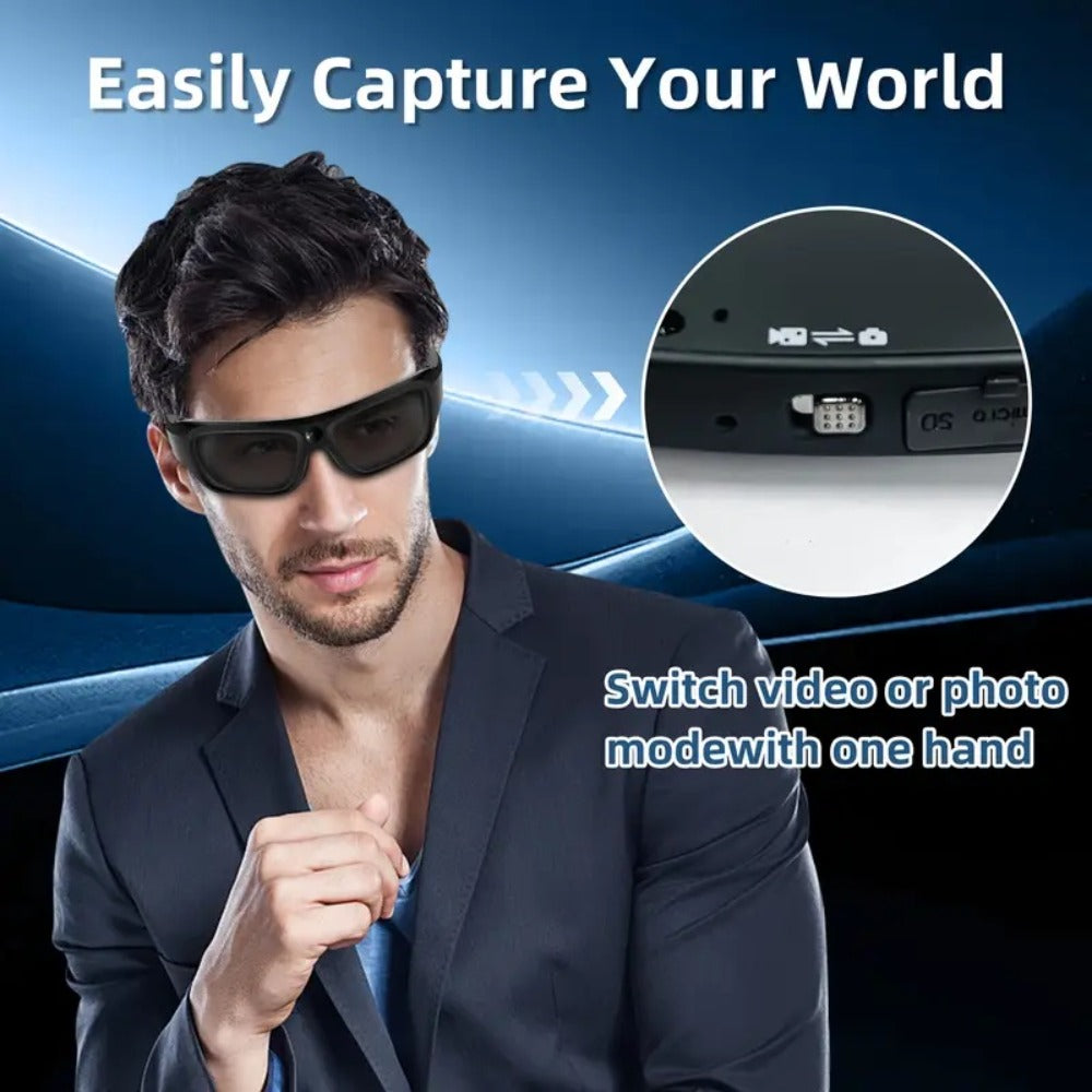 Dark-Lens Camera Glasses with A31, A33 and S36 Frame Models and Optional 64GB Card Bundles