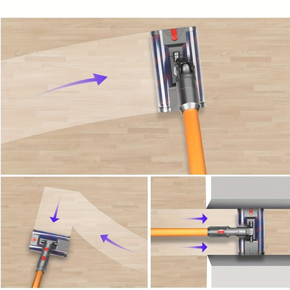 Dyson Replacement Brush Head Double Roller Compatible with V7 V8 V10 V11 V15 360° Swivel Hard Floor Vacuum Cleaner Attachment