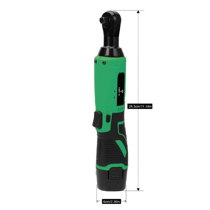 12V Cordless Ratchet Wrench Set 3/8" Drive | 40 Ft-lbs Torque, Variable Speed Trigger, Lithium-Ion Battery, 7 Sockets Included