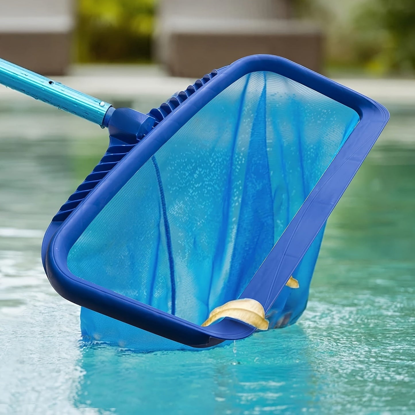 Fine Mesh Pool Skimmer Net with 20 x 12.5-Inch Rectangular Frame and Deep Debris Bag, Pole Not Included