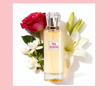 Women's Perfume Eau de Parfum Spray - Pink Diamond Long Lasting Floral Scent with Aldehyde Lily & Orange, Elegant Fragrance for Daily Wear & Special Occasions, 3.4 oz