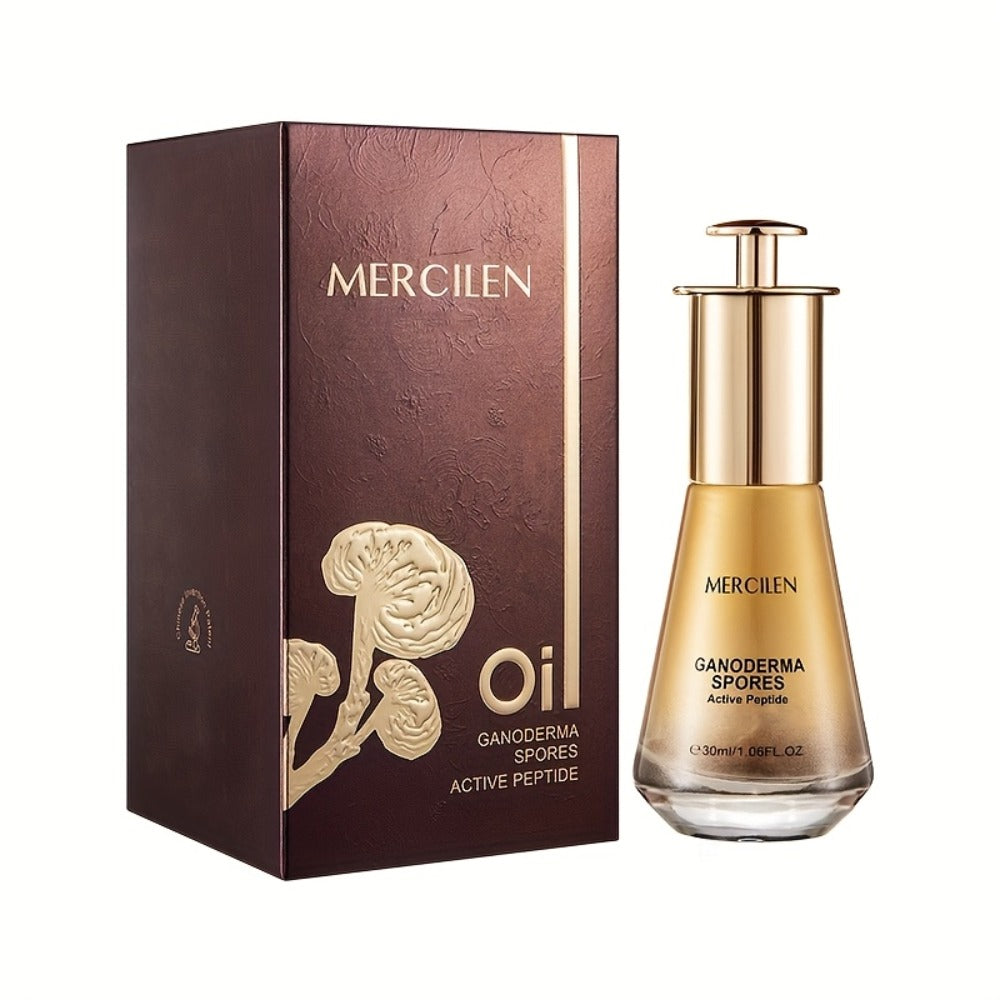 Collagen Peptide Face Oil with Ganoderma Spores & Mushroom Extract — Anti-Aging Firming Brightening Serum Oil for Radiant Youthful Skin All Skin Types