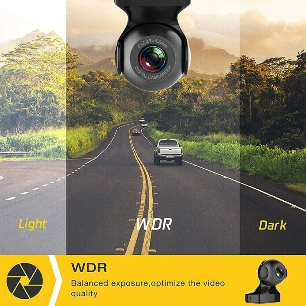 1080P WiFi Dash Cam 170° Wide Angle – HD Car DVR with G-Sensor, Loop Recording, Night Vision, Smartphone App View, Compact Windshield Camera for Cars & Trucks
