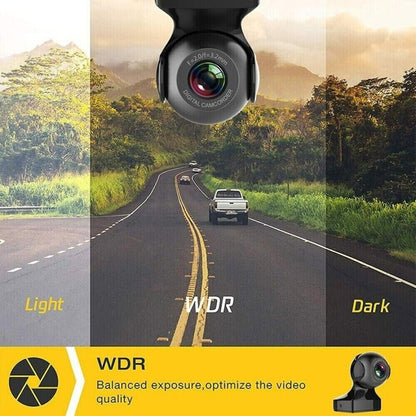 1080P WiFi Dash Cam 170° Wide Angle – HD Car DVR with G-Sensor, Loop Recording, Night Vision, Smartphone App View, Compact Windshield Camera for Cars & Trucks