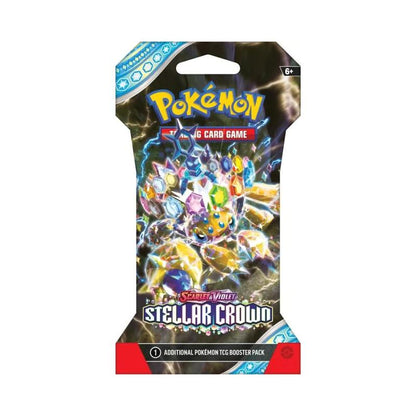 Pokemon TCG Stellar Crown Sleeved Booster Pack | Scarlet & Violet | 10 Cards | Terapagos Cinderace ex Hydrapple ex | ACE SPEC Cards | Official Pokemon Trading Card Game