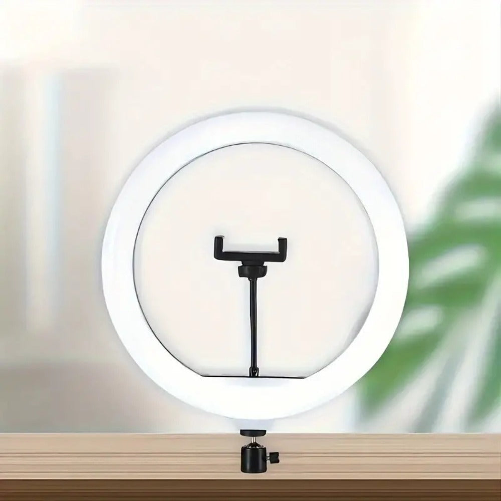 Ring Light 10 Inch with Tripod Stand & 2 Phone Clips – Dimmable LED Selfie Light for TikTok, YouTube, Makeup, Live Streaming, Video Calls, Photography & Home Studio Lighting Kit
