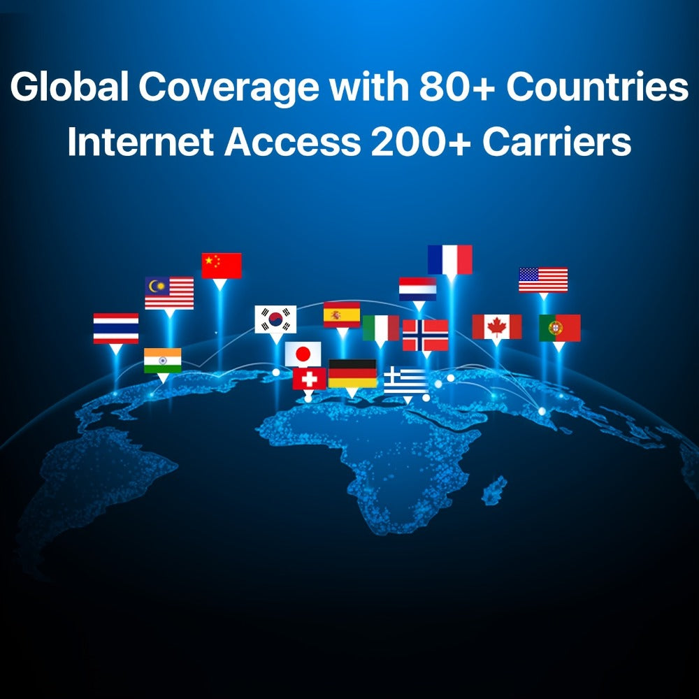 4G LTE Mobile WiFi Hotspot with SIM Card Included – Connect Up to 10 Devices, No Contract, Verizon & AT&T Compatible, 1GB Free Data, Works in US, Canada, Mexico, Europe & Asia