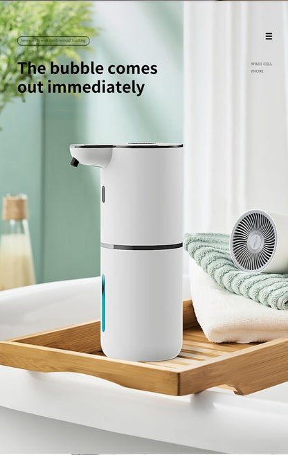Rechargeable Touchless Foam Soap Dispenser with Six-Level Display, Countertop or Wall Mount in Black or White