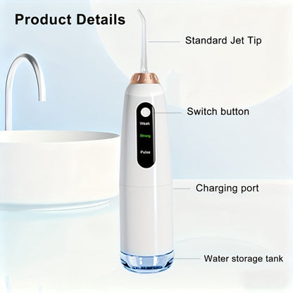 USB Rechargeable Electric Toothbrush and Water Flosser Set with Three Modes, Four Heads and Four Nozzles
