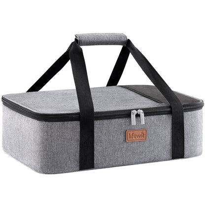 Insulated Casserole Carrier, 15.7-Inch Baking Dish Bag in Single or Double-Deck Configurations
