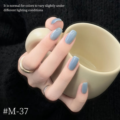Gel Nail Polish Set with XEIJAYI Label, 6 Peacock Sky Sapphire and Navy Blue Colors for UV LED Cure