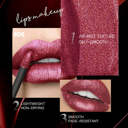 Metallic Shimmer Lip Gloss with Wand Applicator and Eleven Numbered Shade Options from 13 to 24