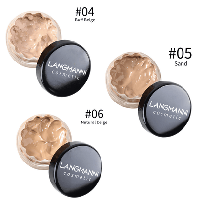 Full Coverage Concealer Set 3 Piece Cream water-resistant Long-Wear Color Corrector for Dark Circles Eye Bags Red Marks Freckles Contour