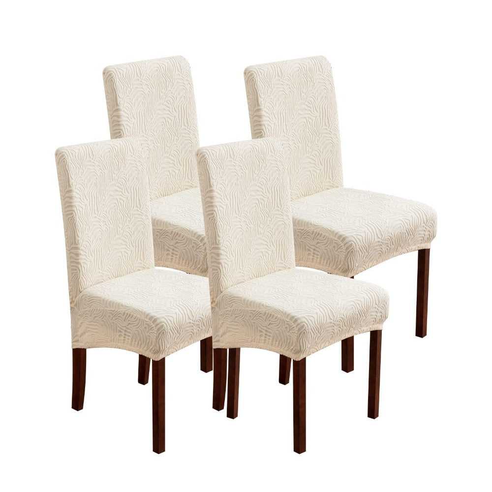 Chair Cover Set of 4 or 6 Stretch Jacquard Dining Slipcovers in Eight Available Color Choices