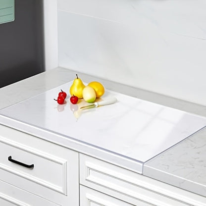 Acrylic Cutting Board Large Anti-Slip 17x23 Inch – Clear & Black Countertop Protector for Kitchen & Restaurant – Food Safe Non-Slip Chopping Board for Fruit, Meat & Meal Prep
