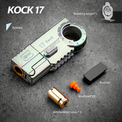 Alloy Finger Pistol Fidget Toy – One-Touch Cartridge Ejecting Stress Relief Desk Toy, Cool EDC Novelty Gift for Adults Men Teens, Fingertip Decompression Toy with Softball Launcher