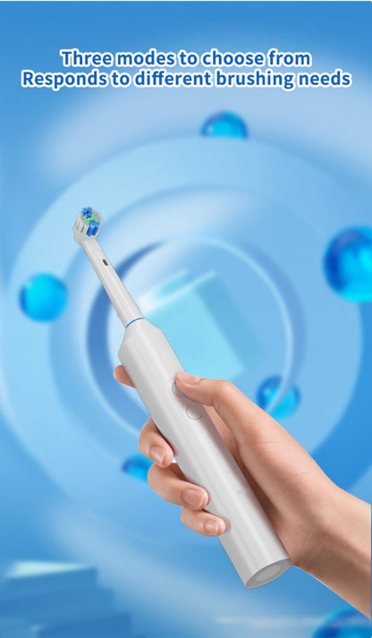 Electric Toothbrush with Three Modes, Four Round Brush Heads, 600mAh Battery, Smart Timer and IPX7 Rating