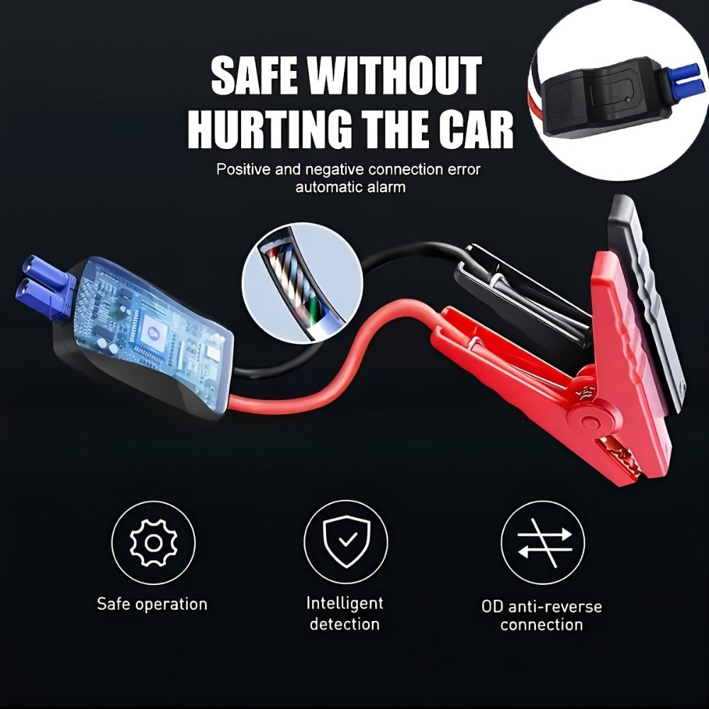 Compact Jump Starter Power Bank with Display, LED Controls, USB Outputs and Single or Two-Pack 1000A-Labeled Options