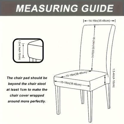 Paisley Stretch Velvet Dining Chair Covers in Off White, Light Gray, Deep Gray or Khaki, Four- or Six-Piece Sets