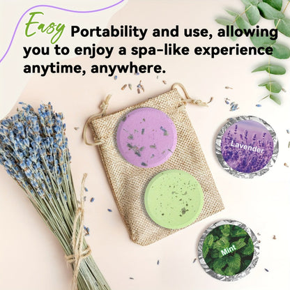 Shower Steamers Gift Set 6 Pcs Individually Wrapped - Natural Essential Oil Aromatherapy Shower Tablets Eucalyptus Lavender Mint Citrus Jasmine, Long-Lasting Spa Shower Bombs for Women & Men