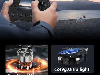 Foldable RC Drone with 2.8-Inch Screen Remote, Dual Cameras and 270-Degree Obstacle Sensor Mode