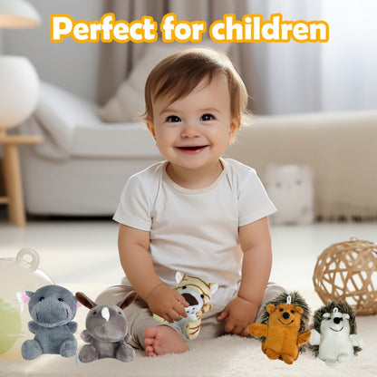 Stuffed Animal Mini Forest Animal Set with 12- or 24-Piece Pack Options for Party Favors and Prizes