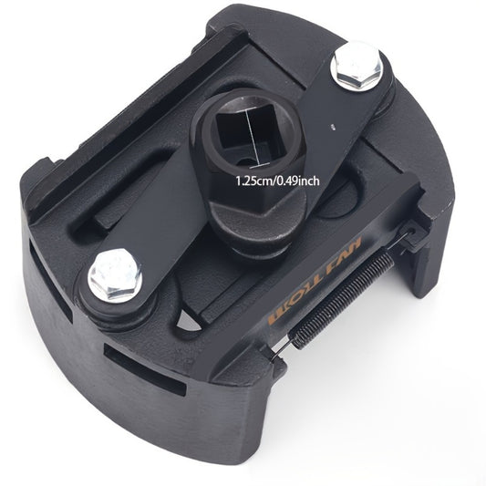 Adjustable Oil Filter Wrench 2-Jaw Reversible – Universal U-Shaped Multi-Function Stainless Steel with Hex Socket & Adjustment Knob for Engine Oil Filter Removal & Installation