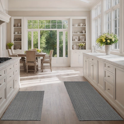 Washable Area Rug Non-Slip Rubber Backed Braided Woven Cotton Kitchen Mat Indoor Entryway Living Room Bedroom Floor Rug Multi-Size