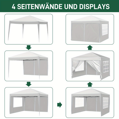 Instant Canopy 10x10 FT Oxford Fabric UPF50+ Sidewalls Commercial