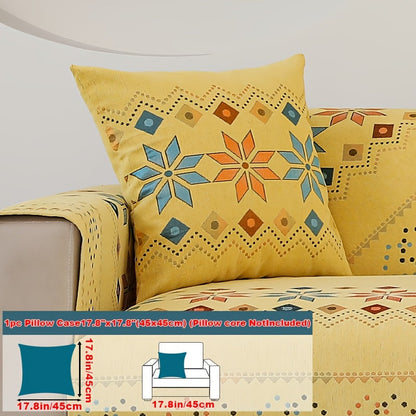 Sofa Cover Bohemian Chenille Jacquard Knit Sections with Anti-Slip Feature for Seat, Armrest or Backrest