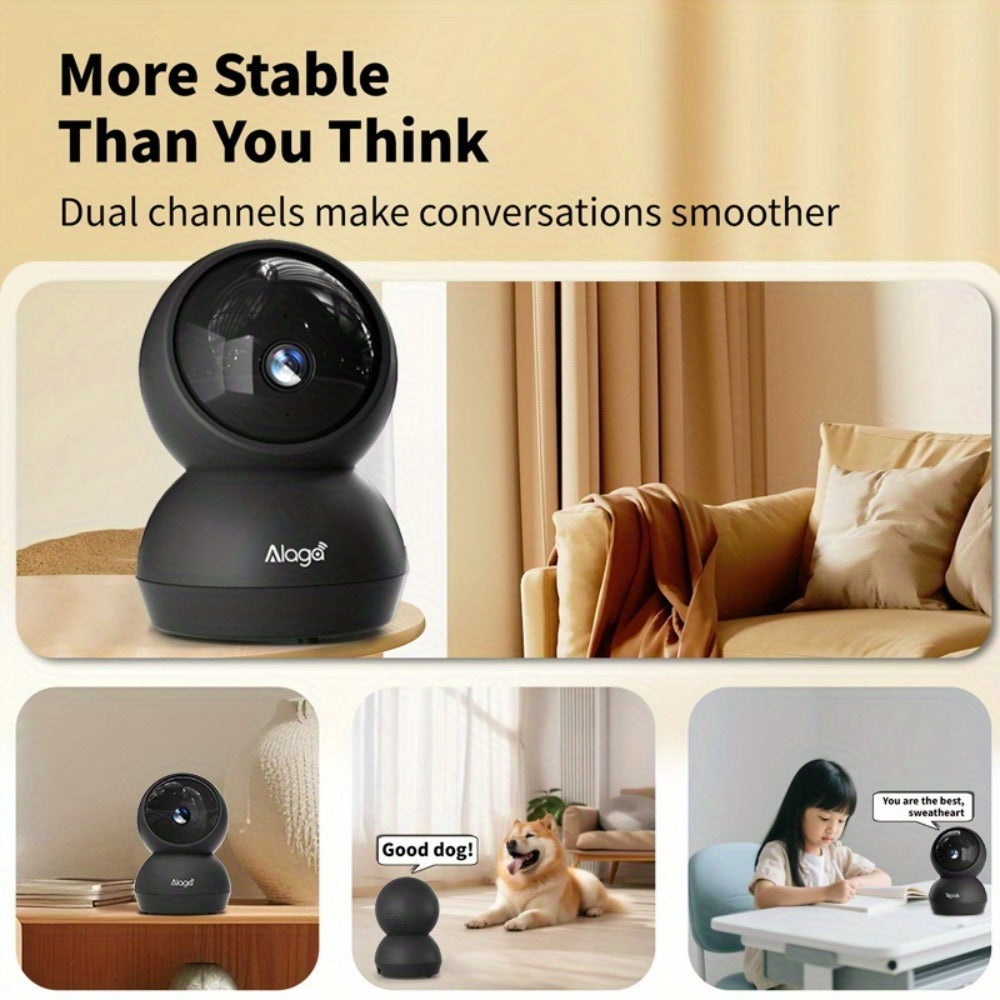 Indoor Security Camera 4MP Dual-Band WiFi Model with 360° Rotation, Night Vision and Two-Way Audio