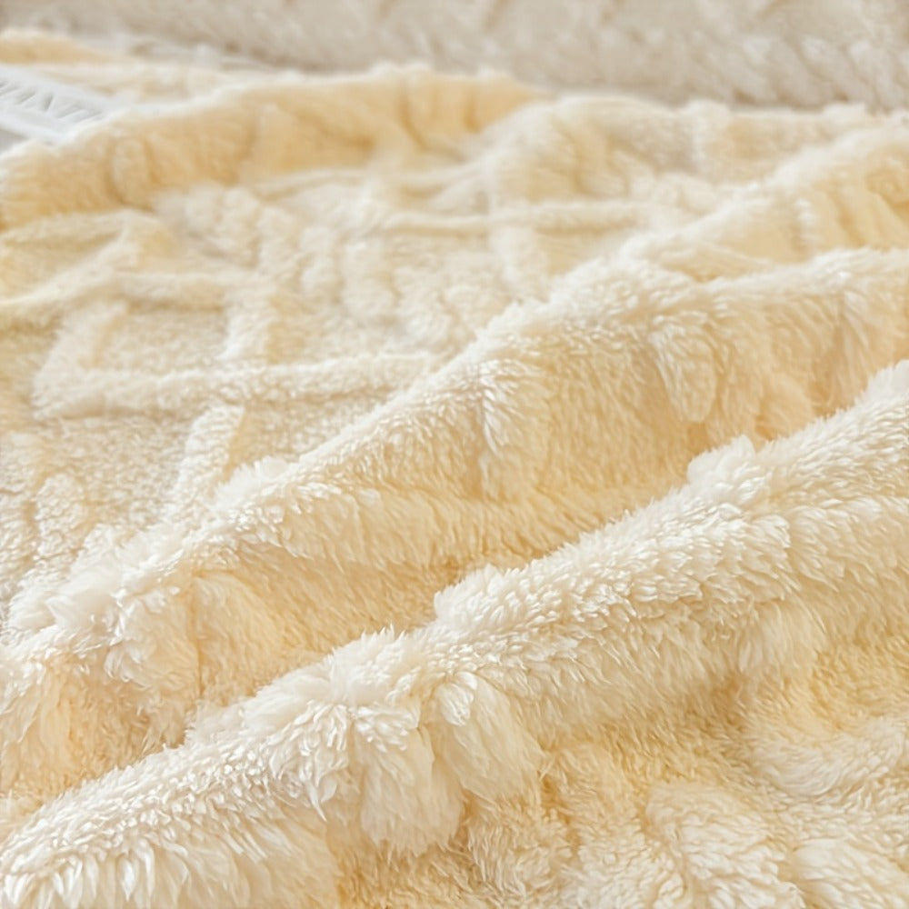 Sofa Cover Soft Polyester Velvet Bohemian Jacquard Throw for 3 or 4-Seater Sofas in Five Colors