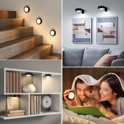 Three-Pack Battery-Operated Picture Lights with Magnetic Mounts, Remote Control and Timer Settings