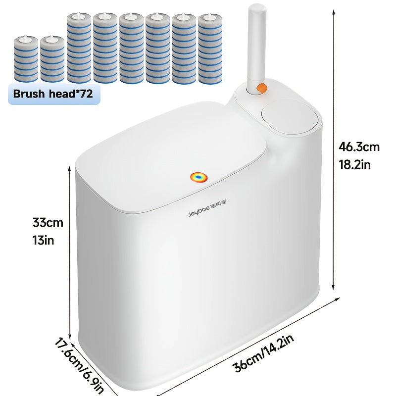 7.7L Bathroom Waste Bin and Disposable Toilet Brush Station with 12 or 72 Replacement Heads