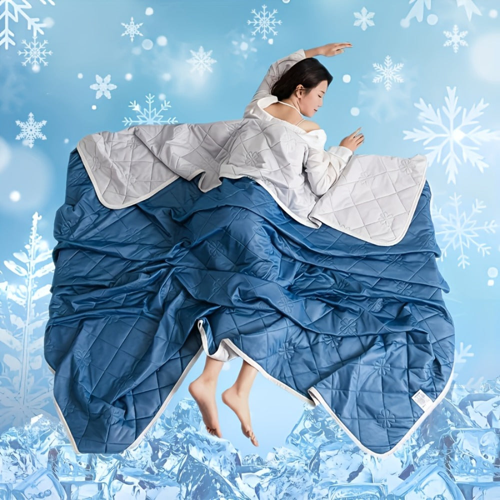 Solid-Color Double-Sided Summer Blanket in Six Colors with 28 Metric-Inch Size Combinations