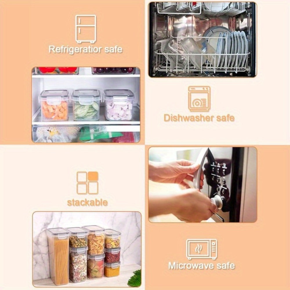Food Storage Containers Multi-Size Pantry Set with Matching Lids, Labels and Markers in Four Pack Options